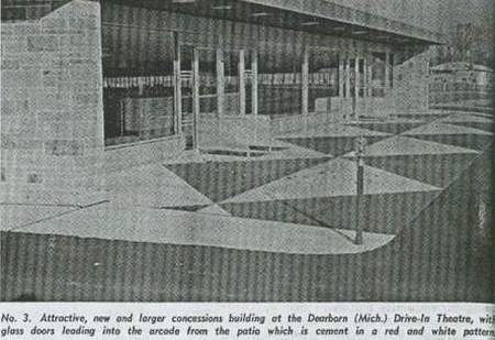 Dearborn Drive-In Theatre - New Snackbar Designed By Jack K Vogel Built In 1964 (newer photo)
